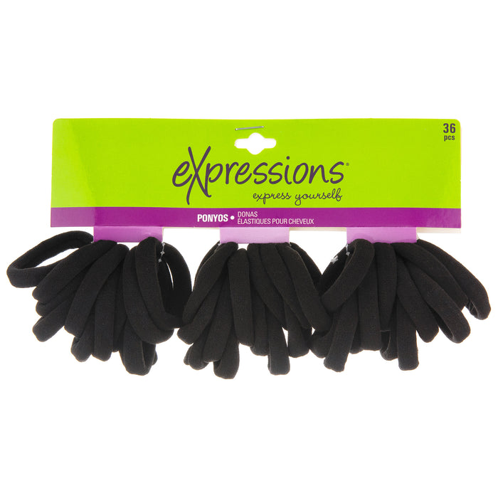 Expressions 36-Piece Pony-O's in Black - Item #EX2039/36K