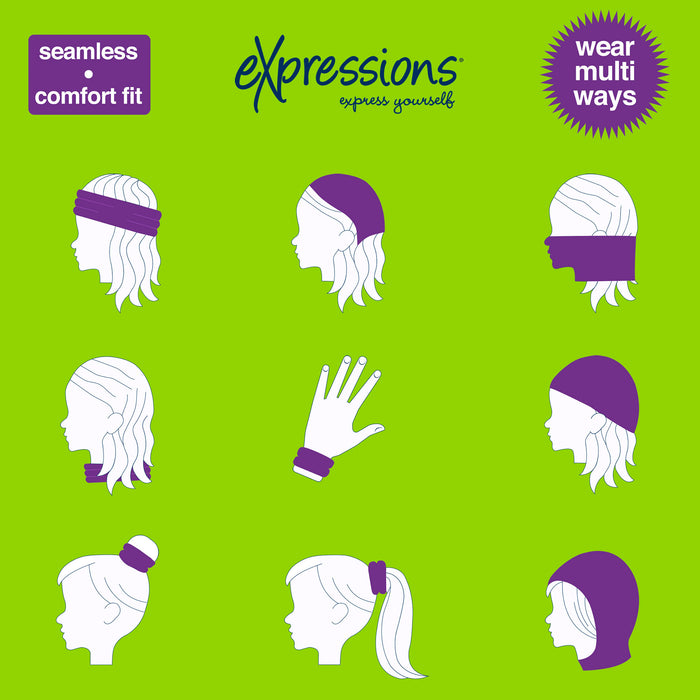 Expressions Multi-Wear Headwrap/Neck Gaiter (Neon Colors) - Item #EXH1129
