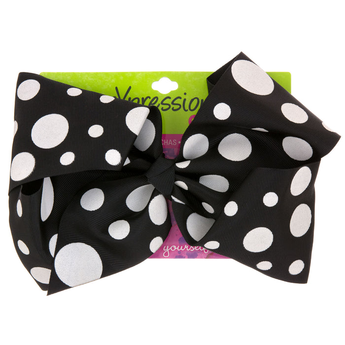 Expressions Girl Polka Dot Hairbow (Assorted Colors) - Item #EXJ23921