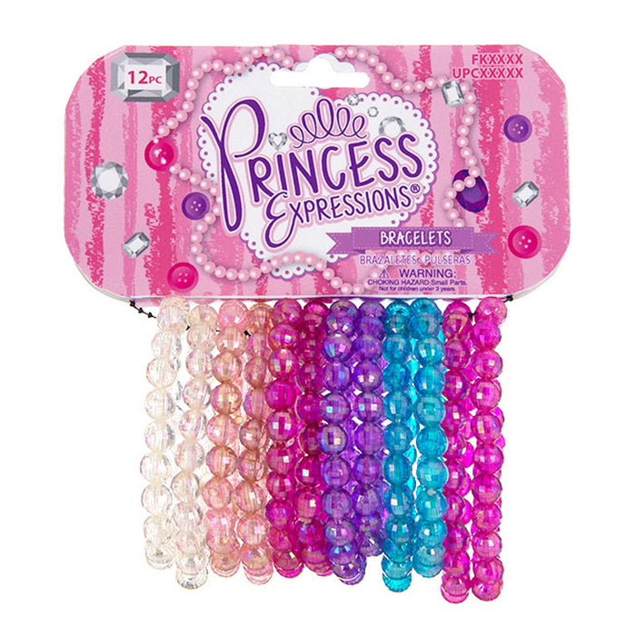 Princess Expressions 12-Piece Set of Beaded Bracelets - Item #FK286_12