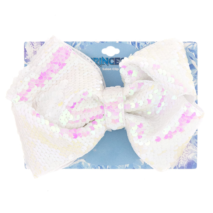 Ice Princess Expressions Sequin Bow Salon Clip - Item #FR25464
