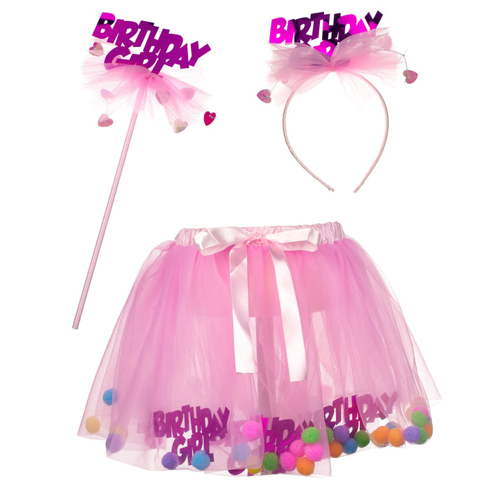 Princess Expressions 3-Piece Birthday Girl Costume in Pink - Item #GG8088PK