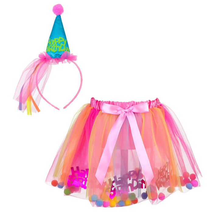 Princess Expressions 3-Piece Birthday Girl Costume in Neon - Item #GG8294N
