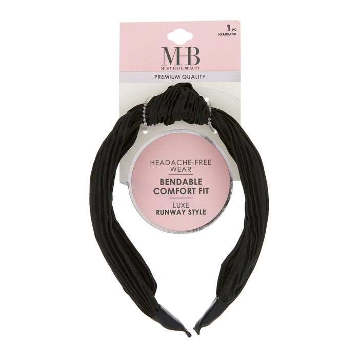 MHB Must-Have-Beauty Luxe Headbands - Ribbed Satin Turban Knot - Item #TSH1097