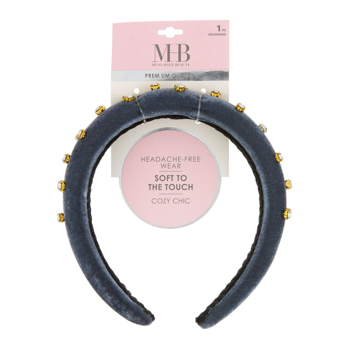 MHB Must-Have-Beauty Luxe Headbands - Royal Velvet Pearl - Item #TSH1106