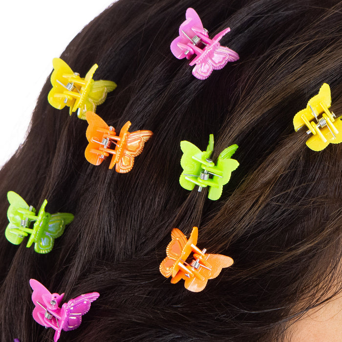 Expressions 10-Piece Butterfly Hair Clips In Bright Colors - Item #TSJ1154/10
