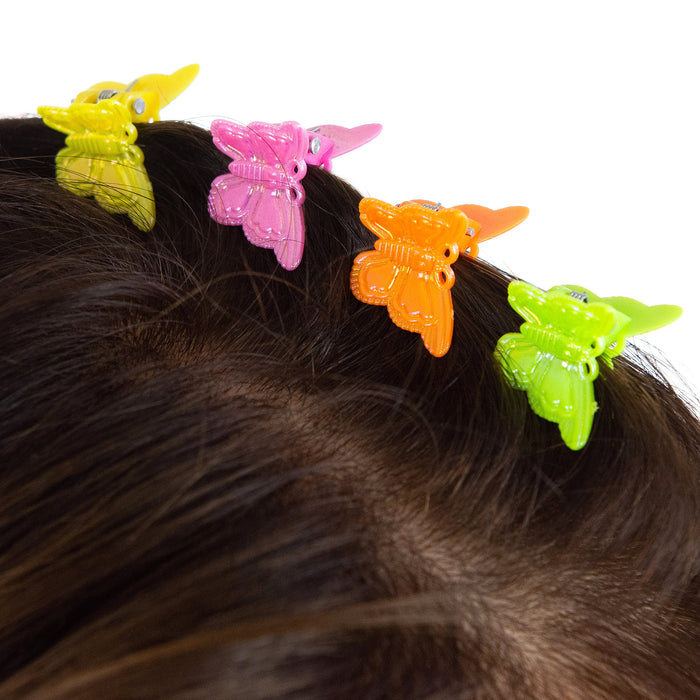 Expressions 10-Piece Butterfly Hair Clips In Bright Colors - Item #TSJ1154/10