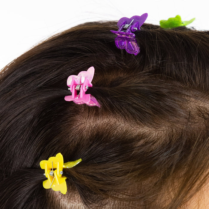 Expressions 10-Piece Butterfly Hair Clips In Bright Colors - Item #TSJ1154/10