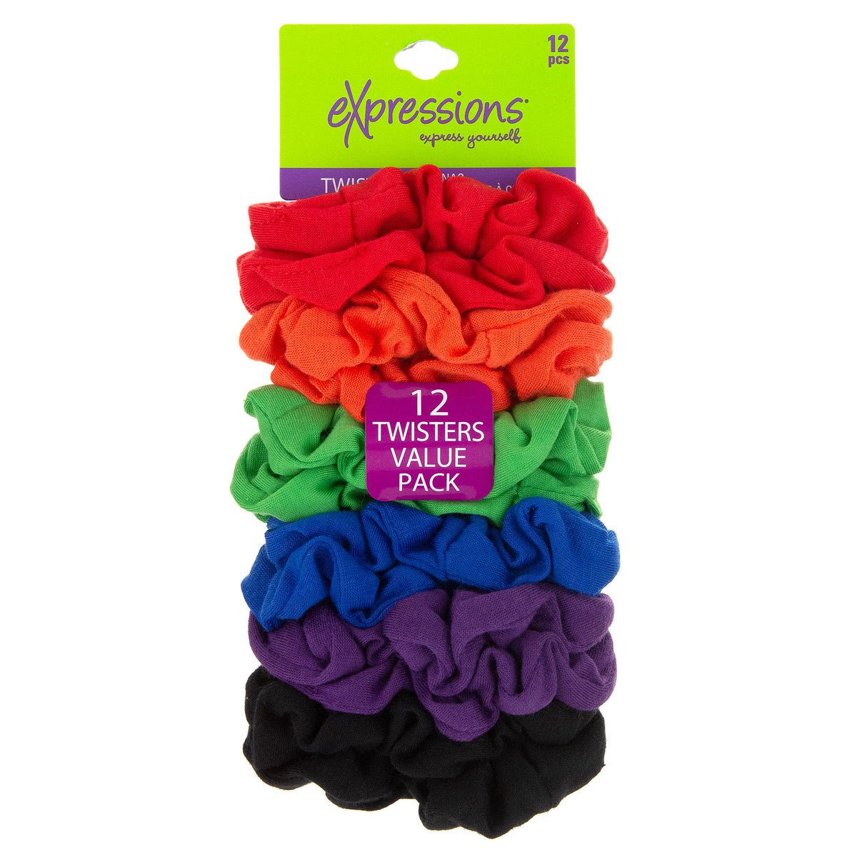 Expressions 12-Piece Scrunchie Twisters in Bright Colors - Item #TST10 —  Almarsales