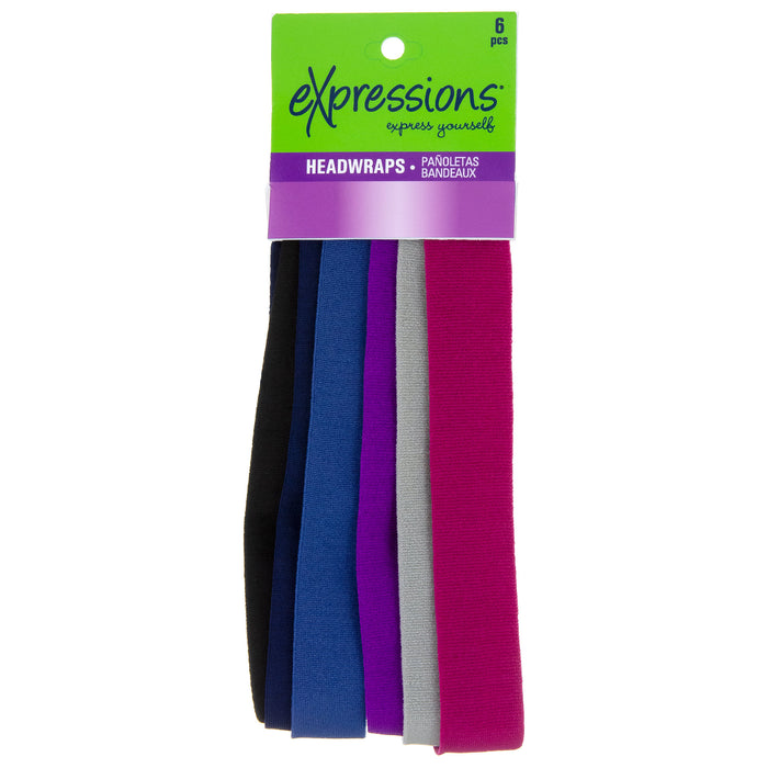 Expressions 6-Pack of Headbands in Assorted Colors - Item #TSW1121/6