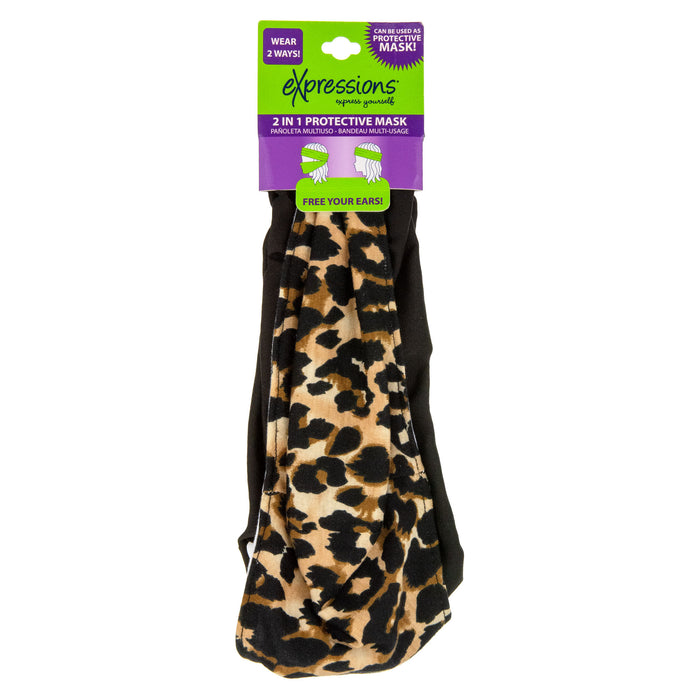 Expressions 2-in-1 Protective Mask w/ Adjustable Headwrap - Item #TSW1133